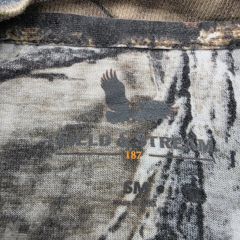 Field & Stream Shirt Mens‎ Small S Long Sleeve Camo Mossy Oak Break Up Country